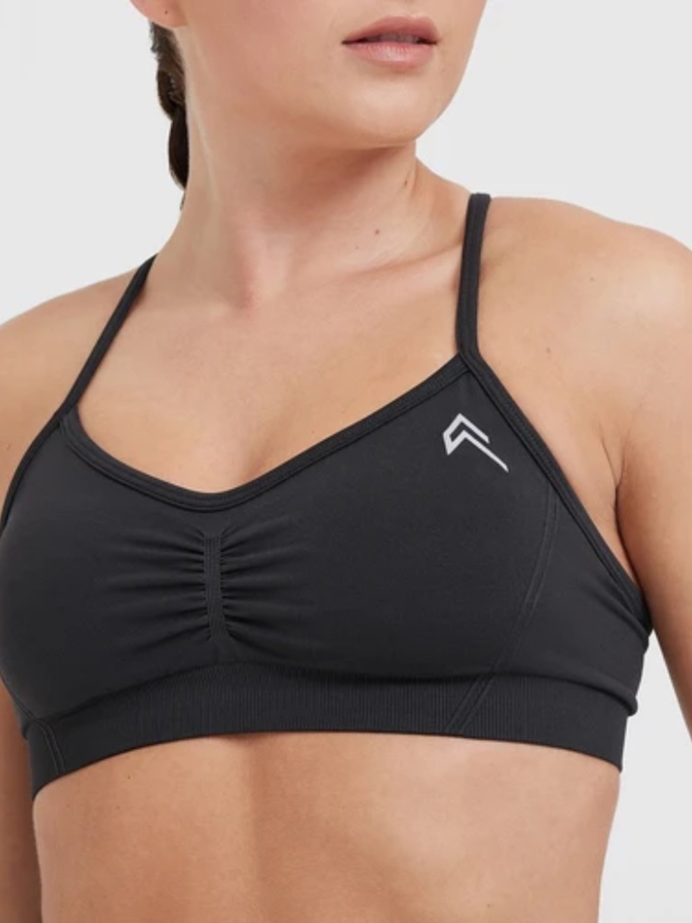 Oner Active Effortless Lift Strappy Bralette Coal Dark Grey